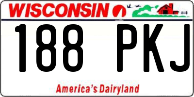 WI license plate 188PKJ