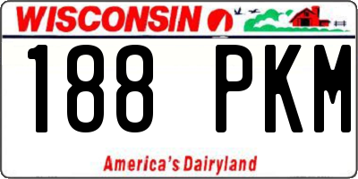 WI license plate 188PKM