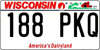 WI license plate 188PKQ