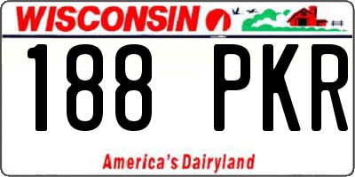 WI license plate 188PKR
