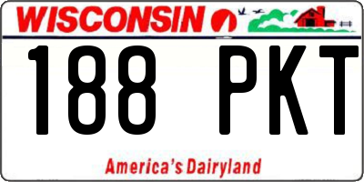 WI license plate 188PKT