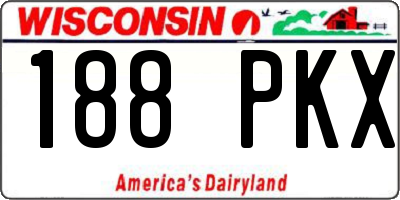 WI license plate 188PKX
