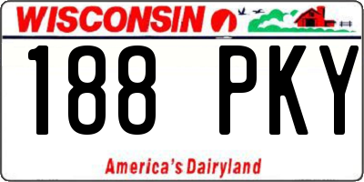 WI license plate 188PKY