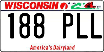 WI license plate 188PLL