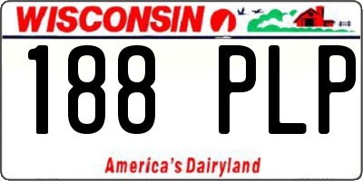 WI license plate 188PLP