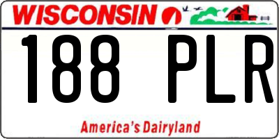 WI license plate 188PLR