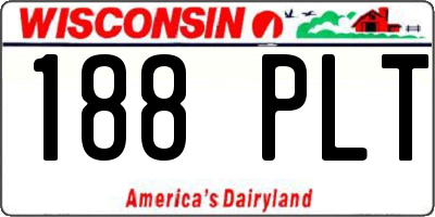 WI license plate 188PLT