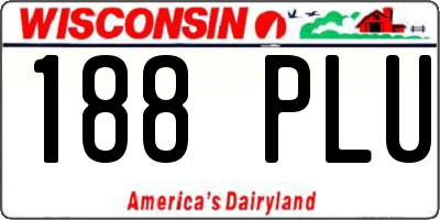 WI license plate 188PLU
