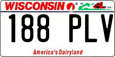 WI license plate 188PLV