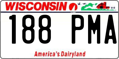 WI license plate 188PMA