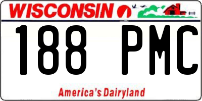 WI license plate 188PMC