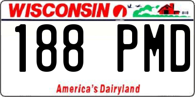 WI license plate 188PMD