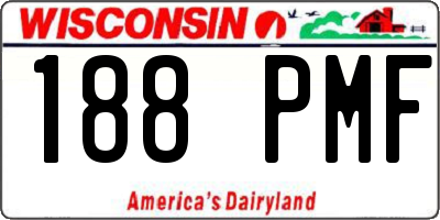 WI license plate 188PMF