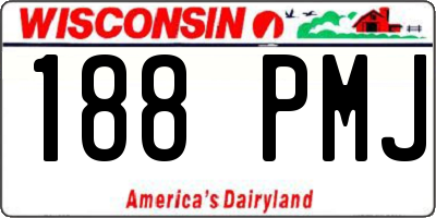WI license plate 188PMJ