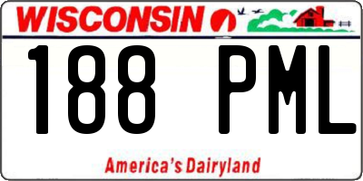 WI license plate 188PML