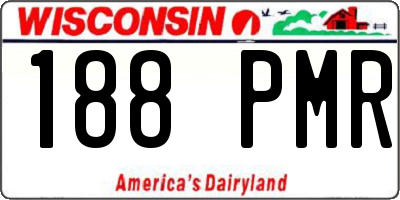 WI license plate 188PMR