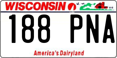 WI license plate 188PNA