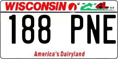 WI license plate 188PNE