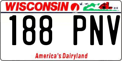 WI license plate 188PNV