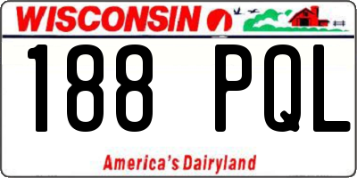 WI license plate 188PQL