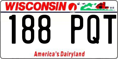 WI license plate 188PQT