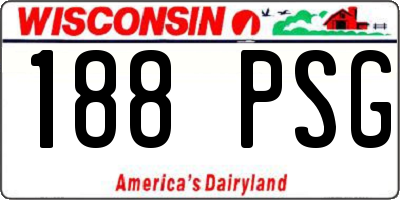 WI license plate 188PSG