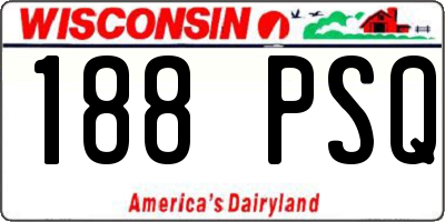 WI license plate 188PSQ