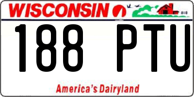 WI license plate 188PTU