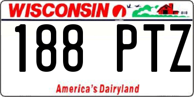 WI license plate 188PTZ