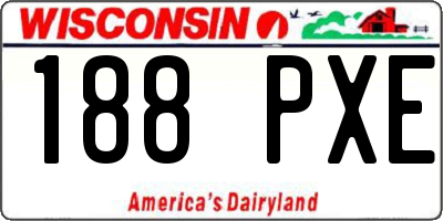 WI license plate 188PXE