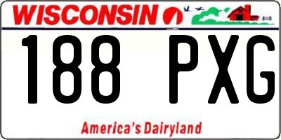WI license plate 188PXG