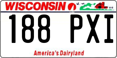 WI license plate 188PXI