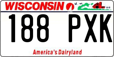WI license plate 188PXK