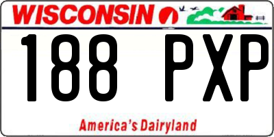 WI license plate 188PXP