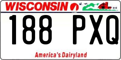 WI license plate 188PXQ