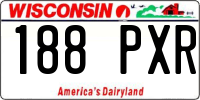 WI license plate 188PXR