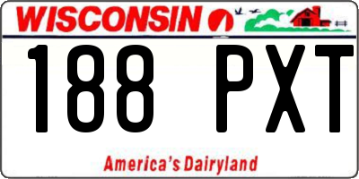 WI license plate 188PXT