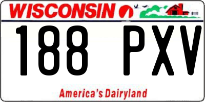 WI license plate 188PXV