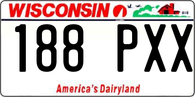 WI license plate 188PXX