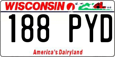 WI license plate 188PYD