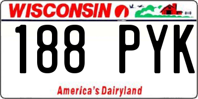 WI license plate 188PYK