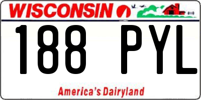 WI license plate 188PYL