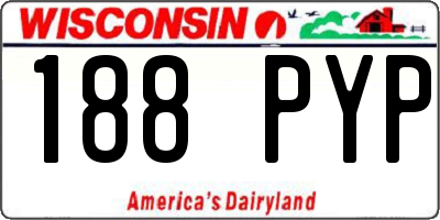 WI license plate 188PYP