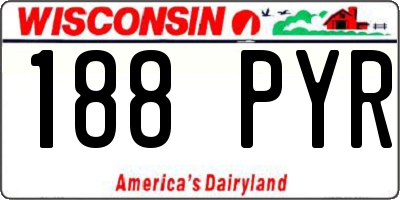 WI license plate 188PYR