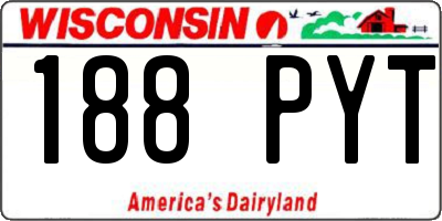 WI license plate 188PYT