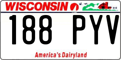 WI license plate 188PYV