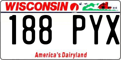 WI license plate 188PYX