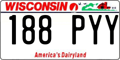 WI license plate 188PYY