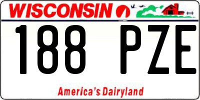 WI license plate 188PZE