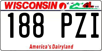 WI license plate 188PZI